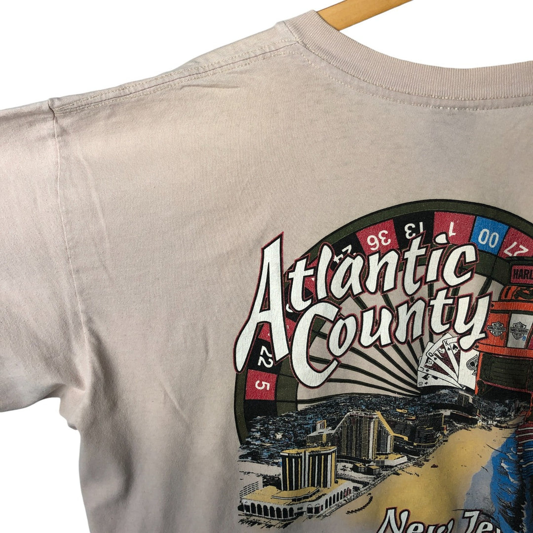 Vintage 90'S Harley-Davidson Eagle Pattern Motorcycle Long Sleeve T-Shirt, Made in USA, Men's Size XL cotton Beige type Vintage Second Hand