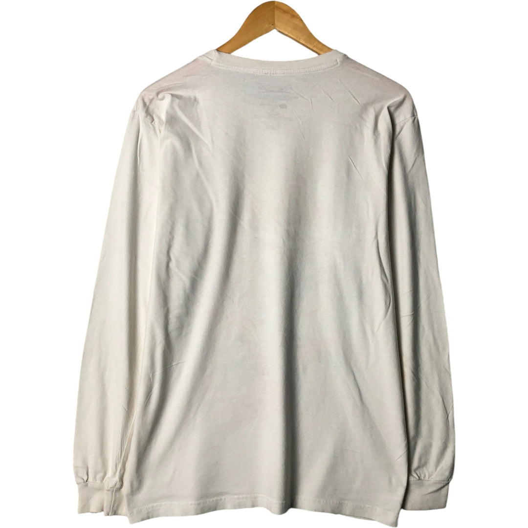 DRAGONBALL Z Dragon Ball Z character print long T-shirt long T men's M size cotton white type Vintage Second Hand