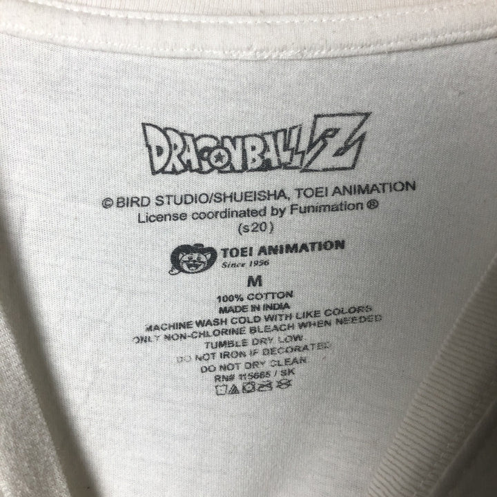 DRAGONBALL Z Dragon Ball Z character print long T-shirt long T men's M size cotton white type Vintage Second Hand
