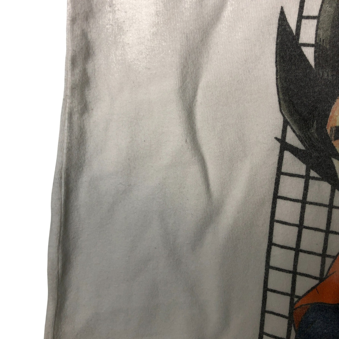 DRAGONBALL Z Dragon Ball Z character print long T-shirt long T men's M size cotton white type Vintage Second Hand
