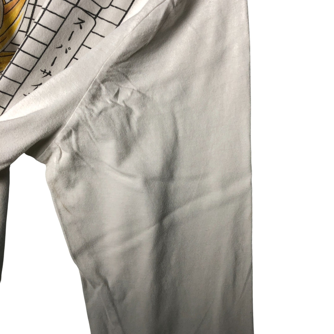 DRAGONBALL Z Dragon Ball Z character print long T-shirt long T men's M size cotton white type Vintage Second Hand