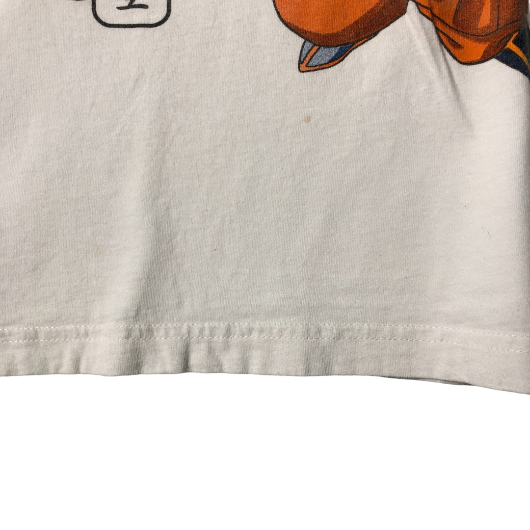DRAGONBALL Z Dragon Ball Z character print long T-shirt long T men's M size cotton white type Vintage Second Hand
