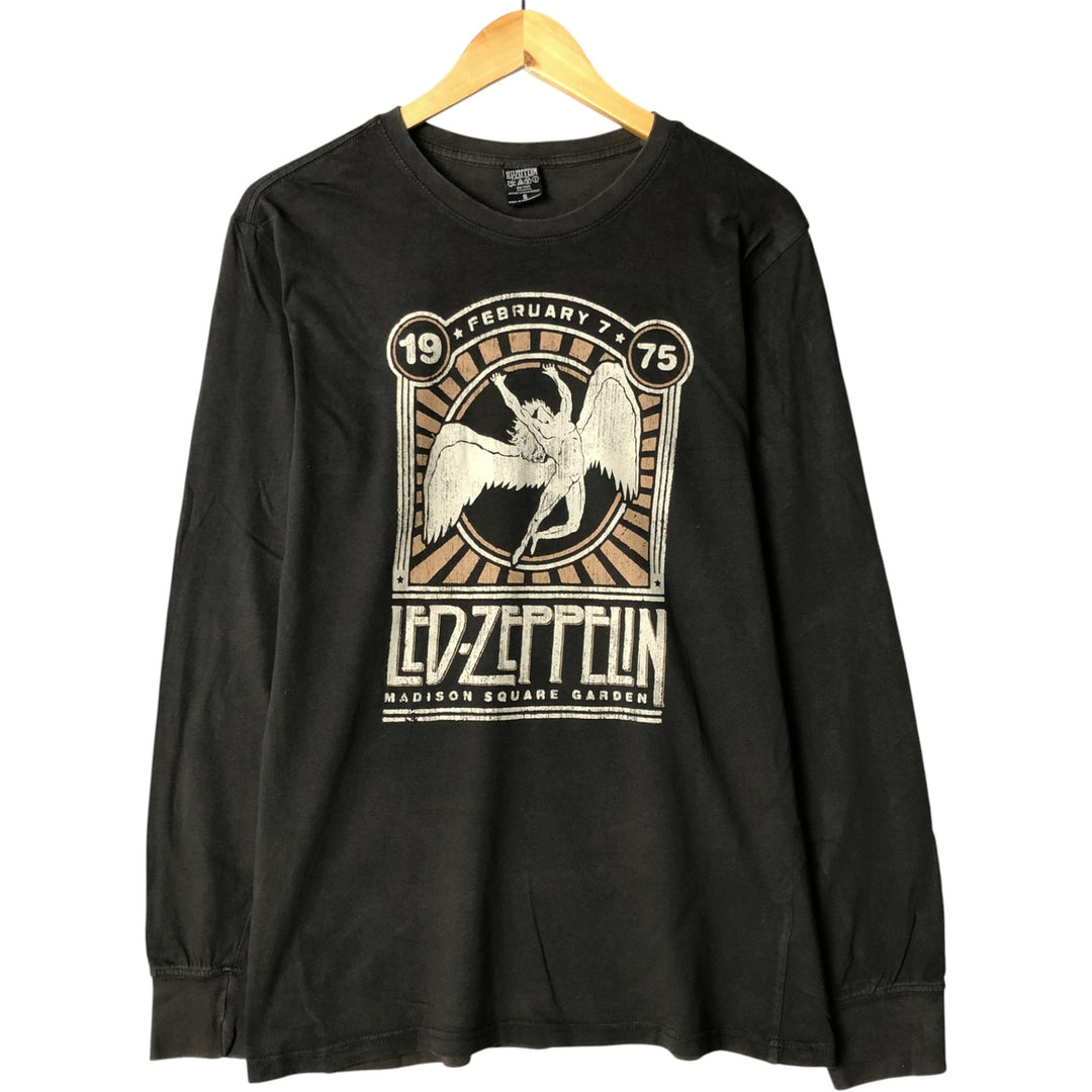 LED ZEPPELIN Metal Long Sleeve T-Shirt, Band Tee, Men's Size Small cotton Charcoal Vintage Second Hand