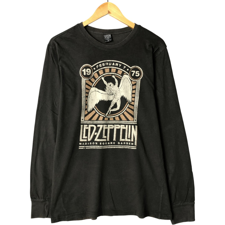 LED ZEPPELIN Metal Long Sleeve T-Shirt, Band Tee, Men's Size Small cotton Charcoal Vintage Second Hand