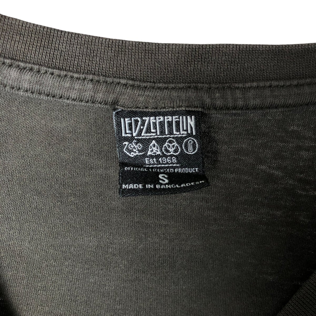 LED ZEPPELIN Metal Long Sleeve T-Shirt, Band Tee, Men's Size Small cotton Charcoal Vintage Second Hand