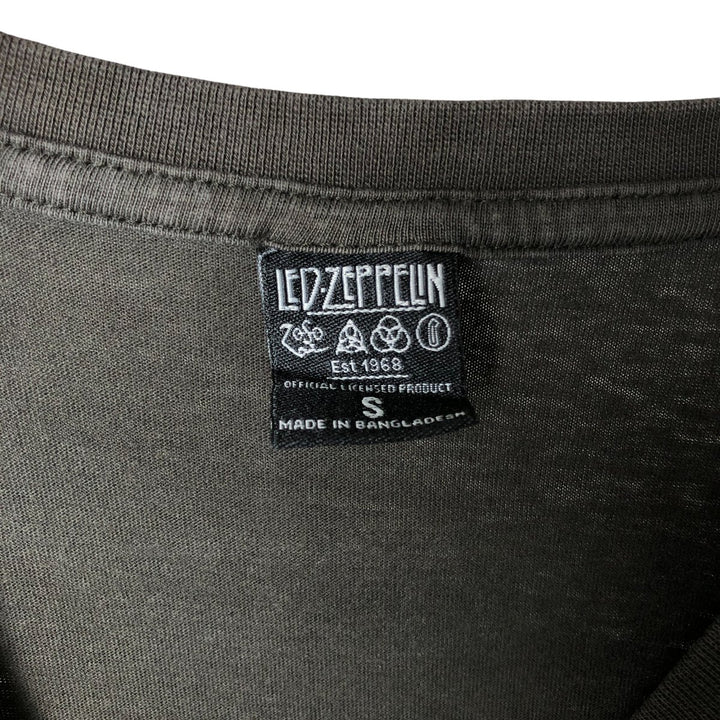 LED ZEPPELIN Metal Long Sleeve T-Shirt, Band Tee, Men's Size Small cotton Charcoal Vintage Second Hand