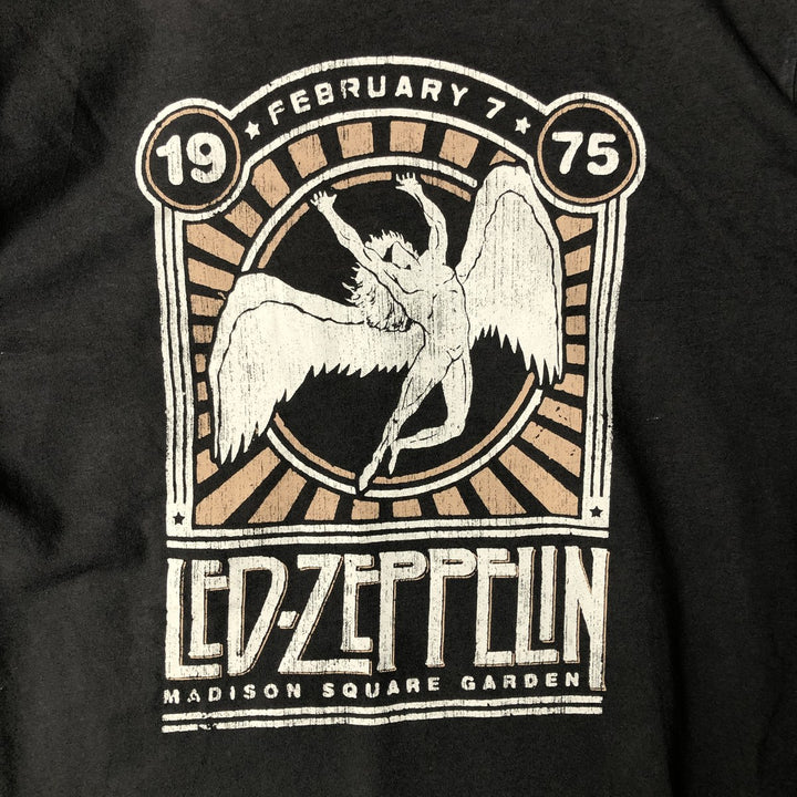 LED ZEPPELIN Metal Long Sleeve T-Shirt, Band Tee, Men's Size Small cotton Charcoal Vintage Second Hand