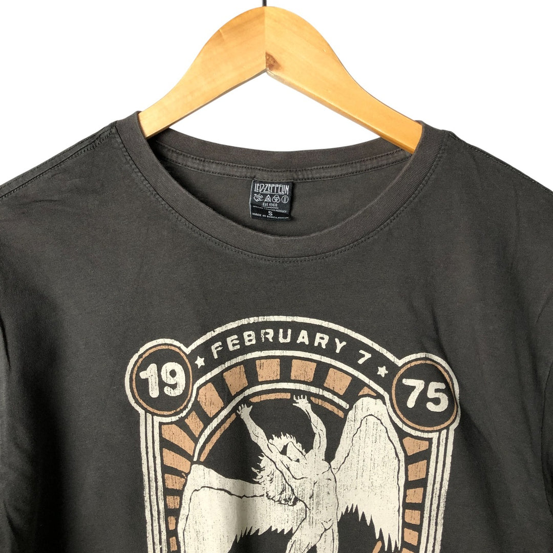 LED ZEPPELIN Metal Long Sleeve T-Shirt, Band Tee, Men's Size Small cotton Charcoal Vintage Second Hand