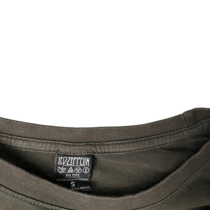 LED ZEPPELIN Metal Long Sleeve T-Shirt, Band Tee, Men's Size Small cotton Charcoal Vintage Second Hand