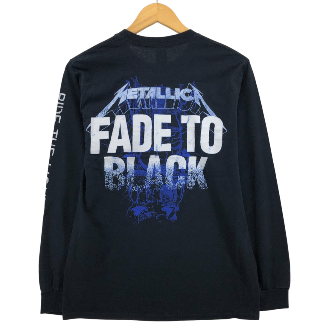 Gildan Metallica Long Sleeve T-Shirt, Men's Size Small cotton black type Vintage Second Hand