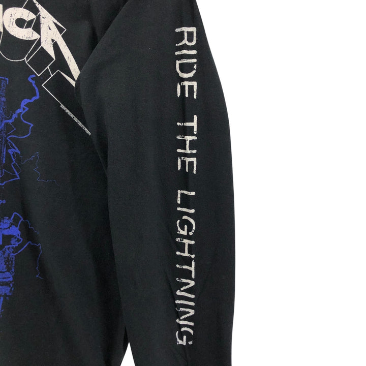 Gildan Metallica Long Sleeve T-Shirt, Men's Size Small cotton black type Vintage Second Hand