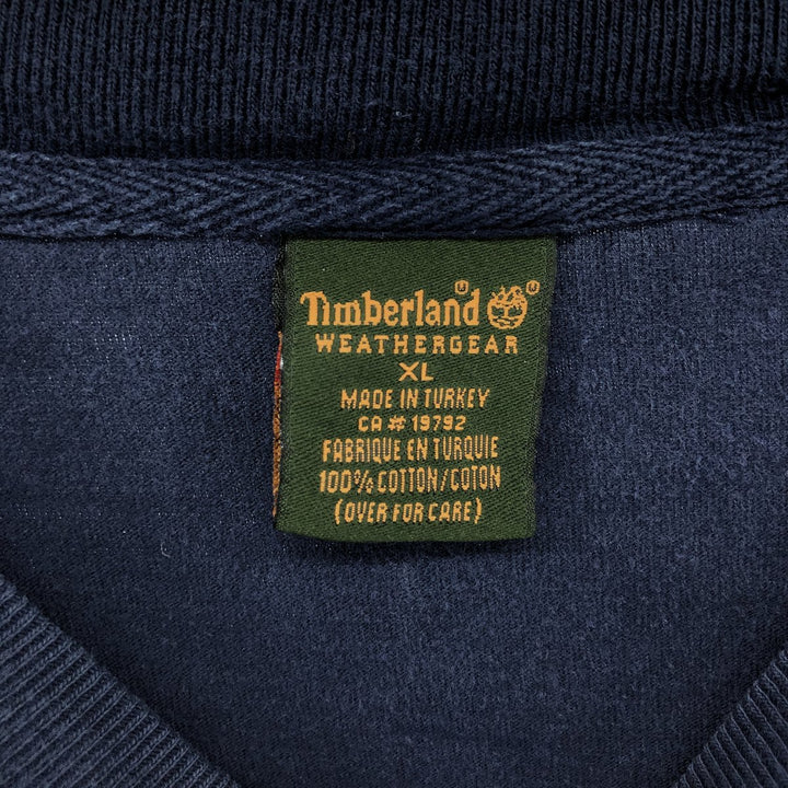 90s-00'S Timberland WEATHERGEAR Long Sleeve T-Shirt, Men's XL cotton navy blue type Vintage Second Hand