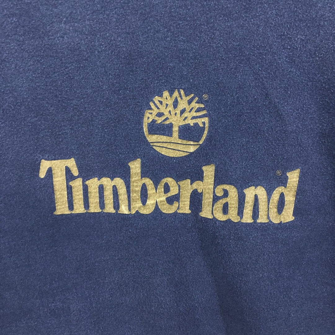 90s-00'S Timberland WEATHERGEAR Long Sleeve T-Shirt, Men's XL cotton navy blue type Vintage Second Hand