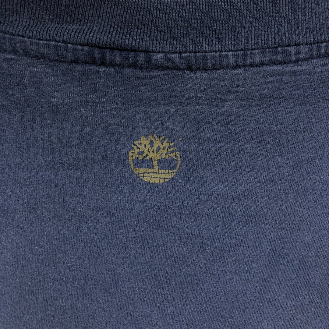 90s-00'S Timberland WEATHERGEAR Long Sleeve T-Shirt, Men's XL cotton navy blue type Vintage Second Hand