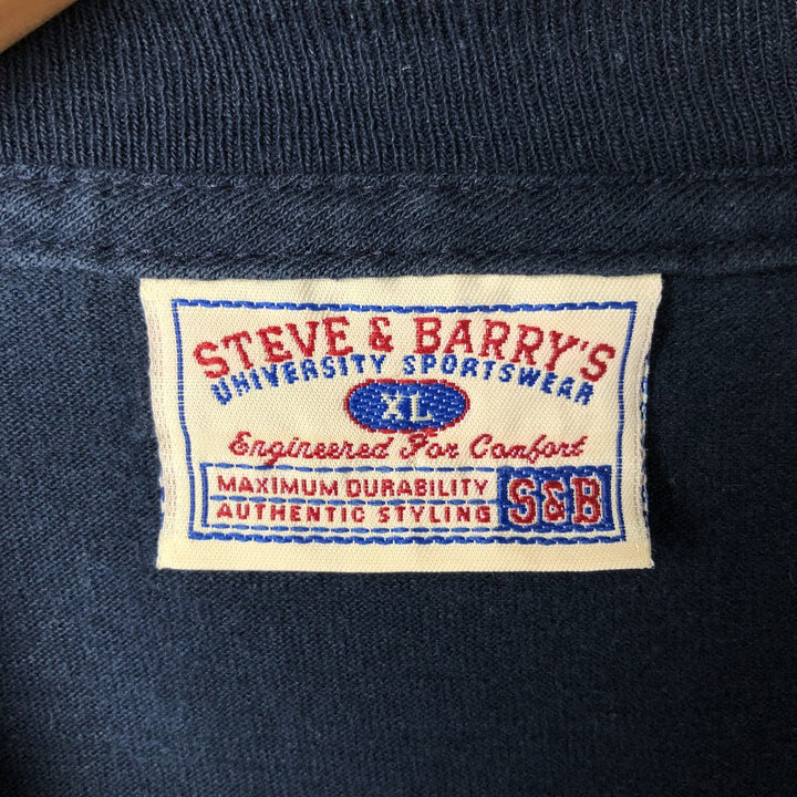 Steve and Barry's University of Michigan Long Sleeve T-Shirt, Men's XL cotton navy blue type Vintage Second Hand