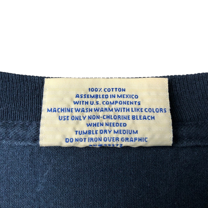 Steve and Barry's University of Michigan Long Sleeve T-Shirt, Men's XL cotton navy blue type Vintage Second Hand