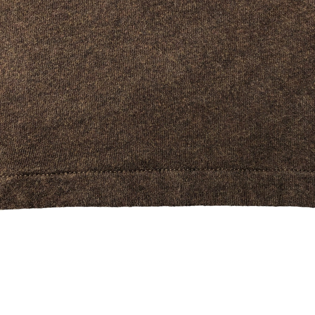 Ralph Lauren POLO by Ralph Lauren Hooded Elbow Patch Long Sleeve T-Shirt, Men's Size Medium cotton brown type Vintage Second Hand