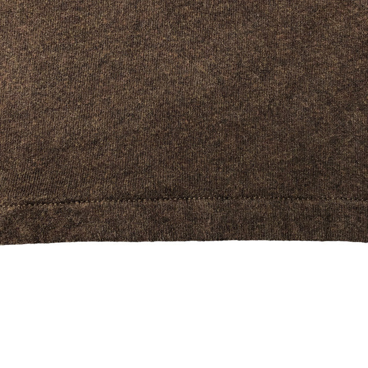 Ralph Lauren POLO by Ralph Lauren Hooded Elbow Patch Long Sleeve T-Shirt, Men's Size Medium cotton brown type Vintage Second Hand