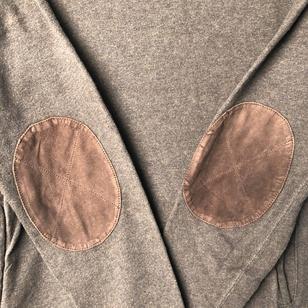 Ralph Lauren POLO by Ralph Lauren Hooded Elbow Patch Long Sleeve T-Shirt, Men's Size Medium cotton brown type Vintage Second Hand