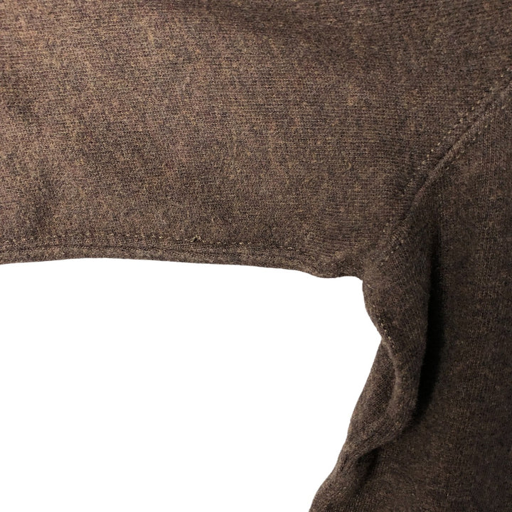 Ralph Lauren POLO by Ralph Lauren Hooded Elbow Patch Long Sleeve T-Shirt, Men's Size Medium cotton brown type Vintage Second Hand