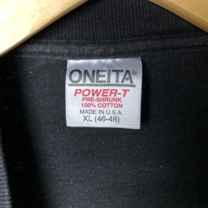 90'S ONEITA Long Sleeve T-Shirt Made in USA Men's XL Vintage cotton black type Vintage Second Hand