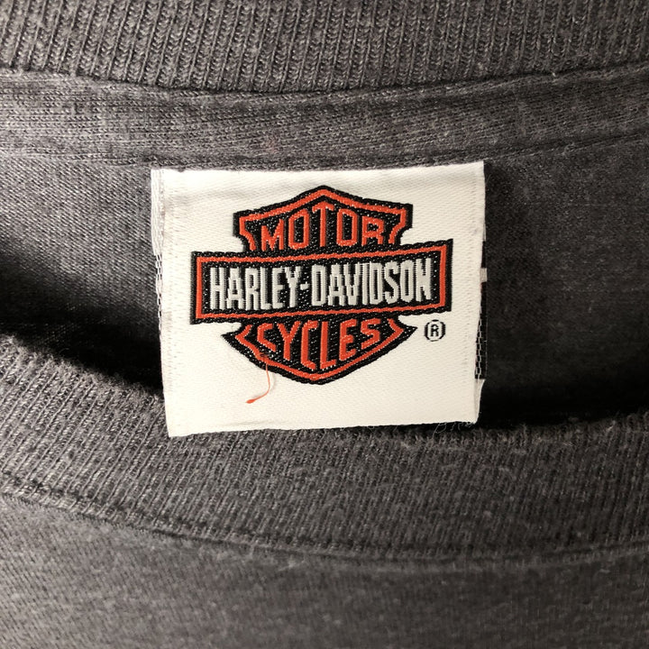 Harley-Davidson Motorcycle Long Sleeve T-Shirt, Men's XXL cotton gray type Vintage Second Hand