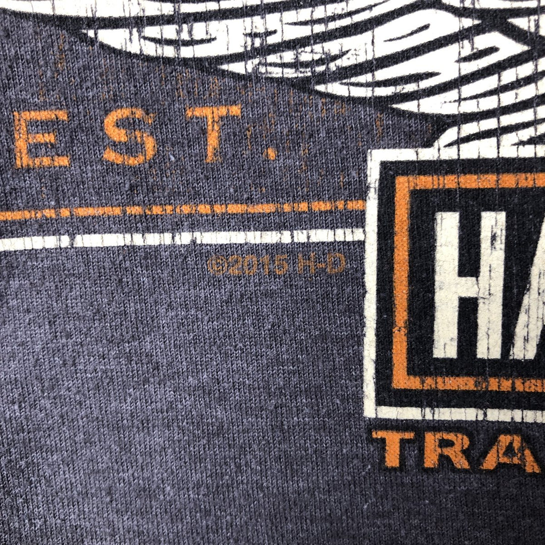 Harley-Davidson Motorcycle Long Sleeve T-Shirt, Men's XXL cotton gray type Vintage Second Hand