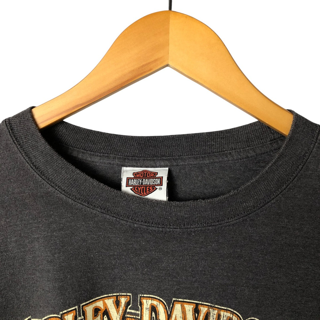 Harley-Davidson Motorcycle Long Sleeve T-Shirt, Men's XXL cotton gray type Vintage Second Hand