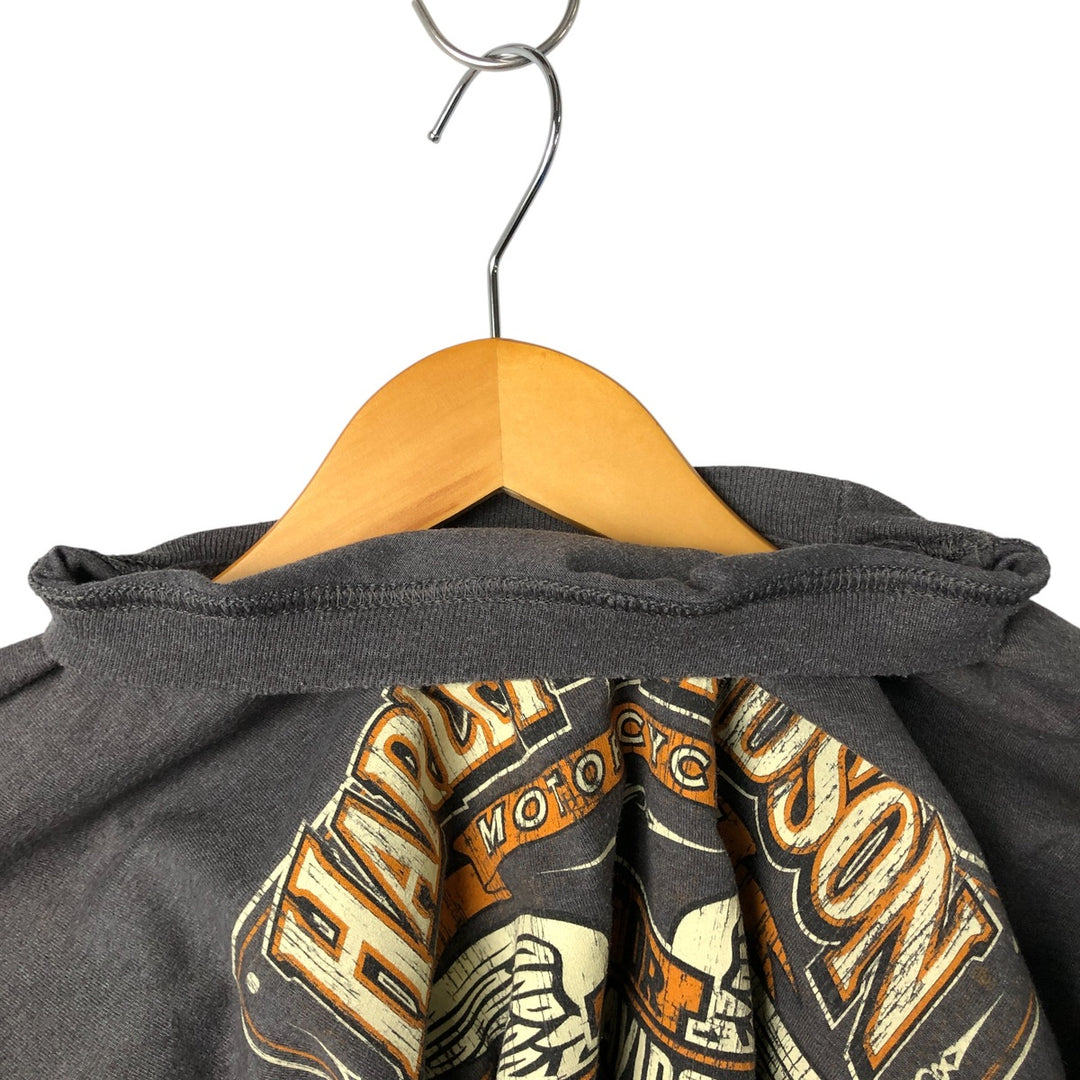 Harley-Davidson Motorcycle Long Sleeve T-Shirt, Men's XXL cotton gray type Vintage Second Hand