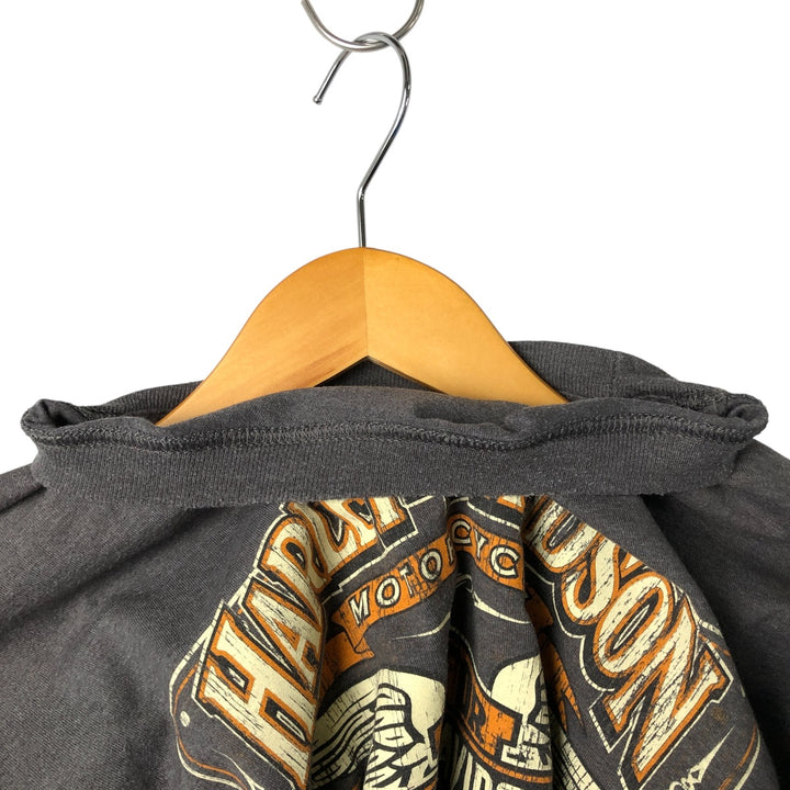 Harley-Davidson Motorcycle Long Sleeve T-Shirt, Men's XXL cotton gray type Vintage Second Hand