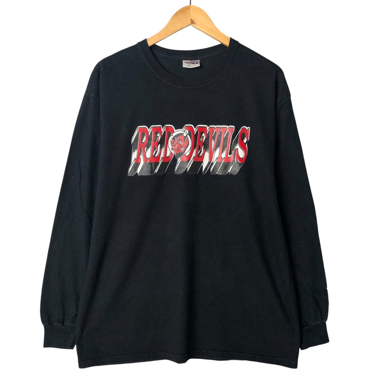 2000'S Hanes Long Sleeve T-Shirt, Men's Size L cotton black type Vintage Second Hand