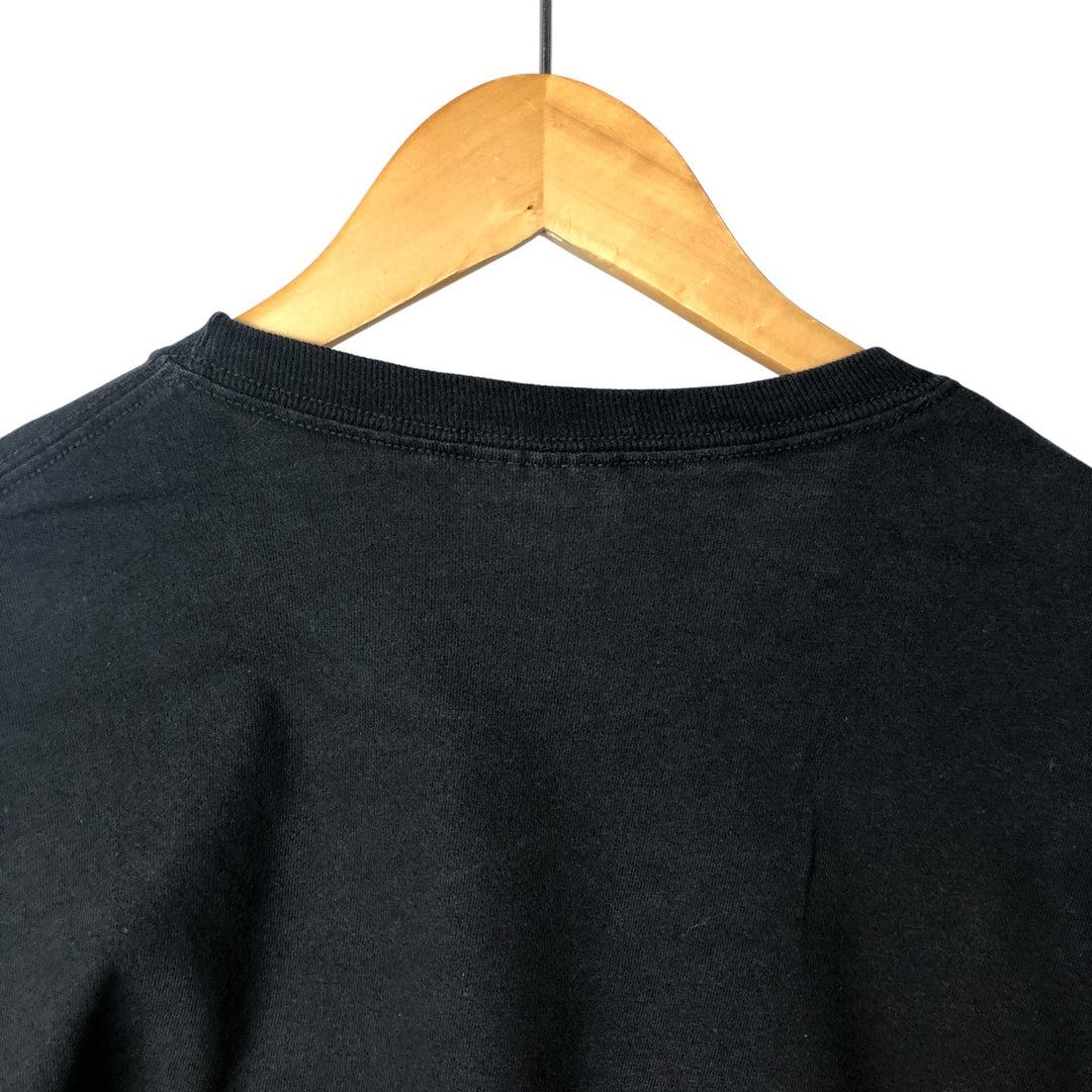 2000'S Hanes Long Sleeve T-Shirt, Men's Size L cotton black type Vintage Second Hand