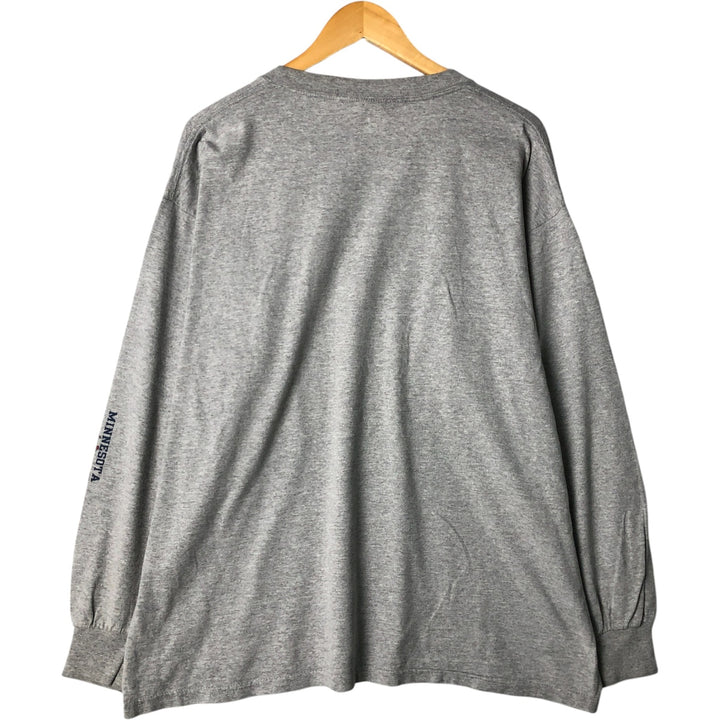 2000'S Lee SPORT MLB MINNESOTA TWINS Men's Long Sleeve T-Shirt, Size XL unclear gray type Vintage Second Hand