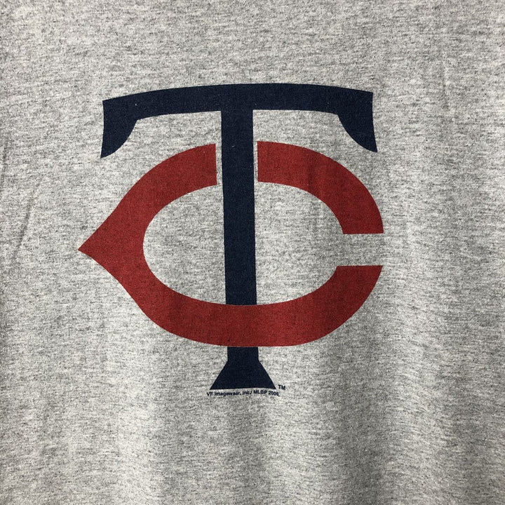 2000'S Lee SPORT MLB MINNESOTA TWINS Men's Long Sleeve T-Shirt, Size XL unclear gray type Vintage Second Hand