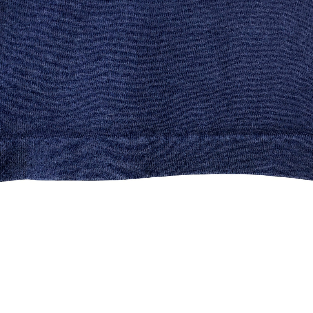 Vintage 1980'S Hanes BEEFY-T Blue Tag Long Sleeve T-Shirt, Made in USA, Men's Size L cotton navy blue type Vintage Second Hand