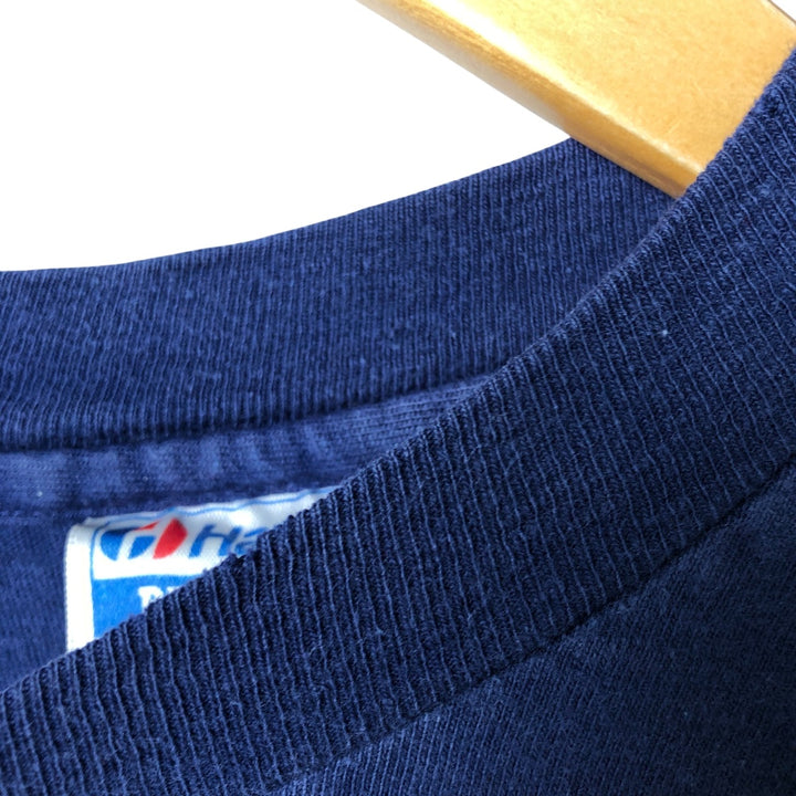 Vintage 1980'S Hanes BEEFY-T Blue Tag Long Sleeve T-Shirt, Made in USA, Men's Size L cotton navy blue type Vintage Second Hand
