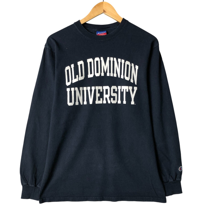 2000'S Champion Authentic Athletic Apparel College Long Sleeve T-Shirt, Men's Size Medium unclear navy blue type Vintage Second Hand