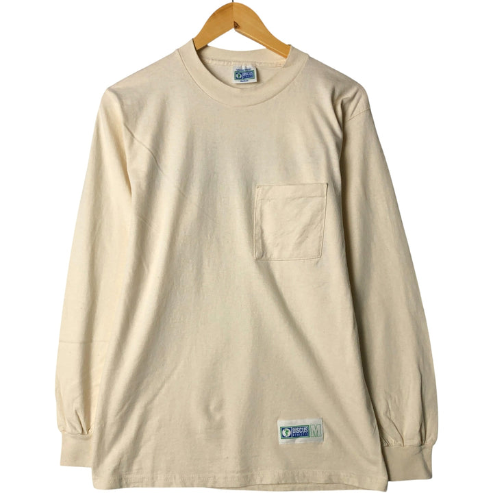 90'S Discus Athletic back print long sleeve T-shirt, Made in USA, Men's size M, Vintage cotton unbleached Vintage Second Hand