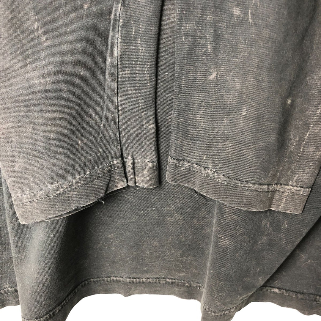 2000'S Harley-Davidson Eagle Pattern Motorcycle Large Print Long Sleeve T-Shirt, Made in USA, Men's Size L cotton Charcoal Vintage Second Hand