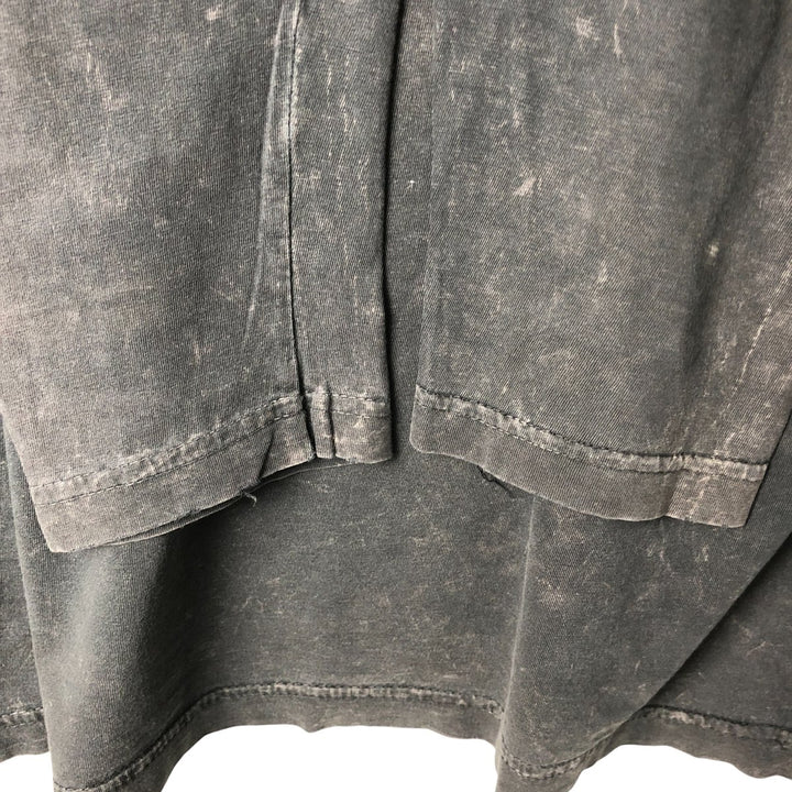 2000'S Harley-Davidson Eagle Pattern Motorcycle Large Print Long Sleeve T-Shirt, Made in USA, Men's Size L cotton Charcoal Vintage Second Hand