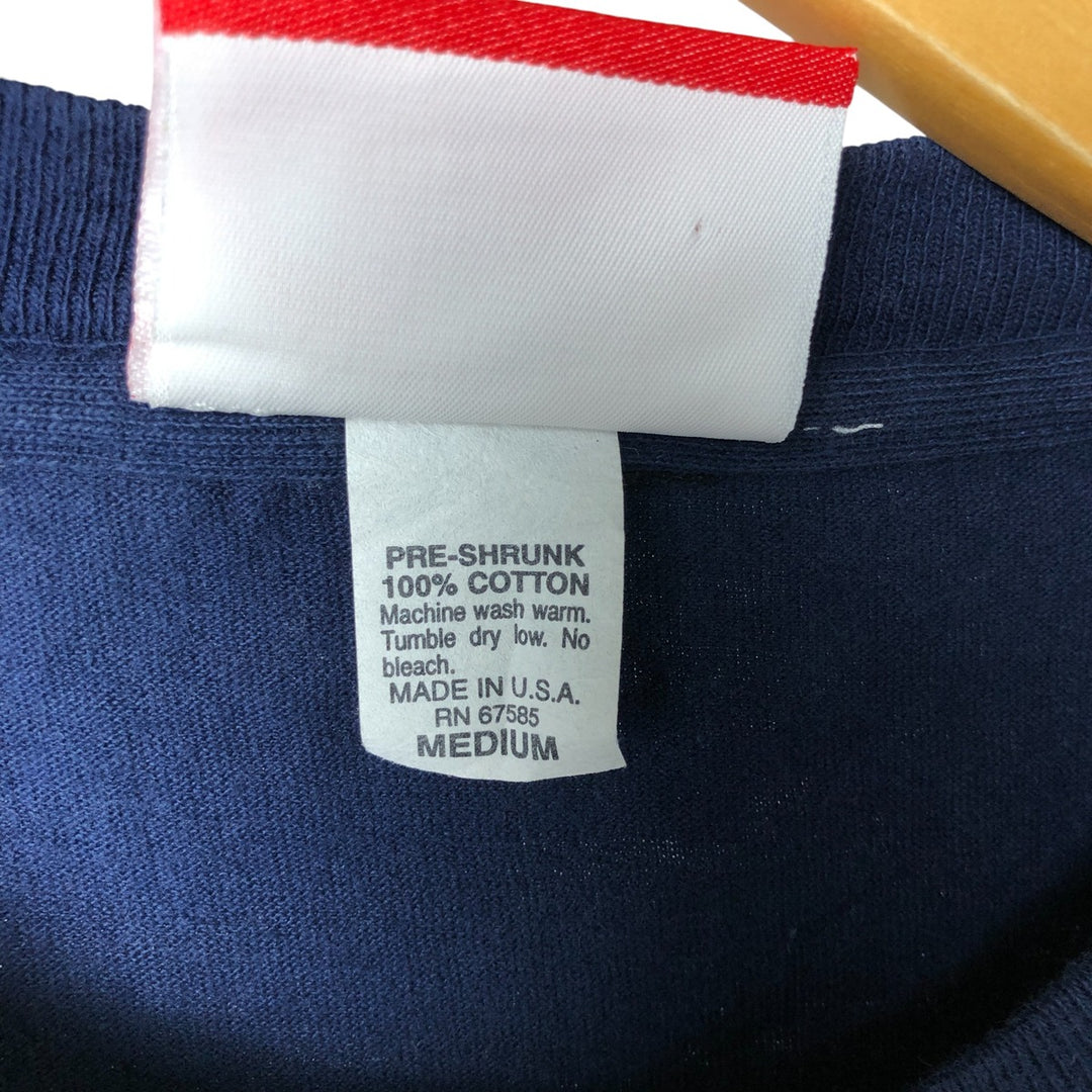 90'S COKE COCA-COLA Long Sleeve T-Shirt, Made in USA, Men's Size Medium, Vintage cotton navy blue type Vintage Second Hand