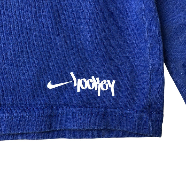 2000'S Nike Two-Tone Long Sleeve T-Shirt, Made in Canada, Men's XL cotton Khaki type brown Vintage Second Hand