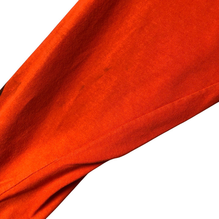 Harley-Davidson Motorcycle Skull Pattern Long Sleeve T-Shirt, Men's Size XL cotton orange type Vintage Second Hand