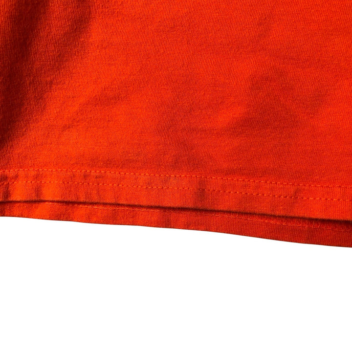 Harley-Davidson Motorcycle Skull Pattern Long Sleeve T-Shirt, Men's Size XL cotton orange type Vintage Second Hand