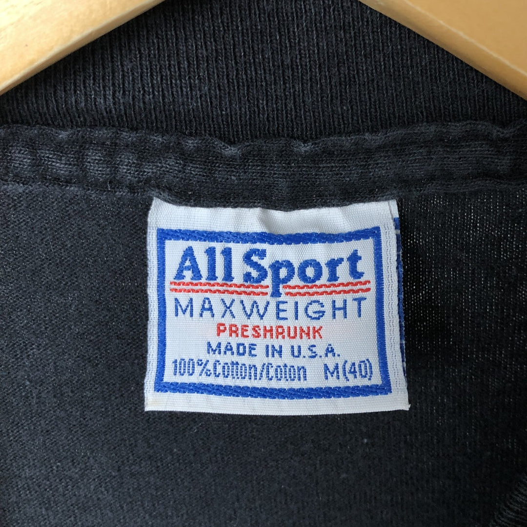 90'S All Sports ALL SPORT Long Sleeve T-Shirt, Made in USA, Men's Size Medium, Vintage cotton black type Vintage Second Hand
