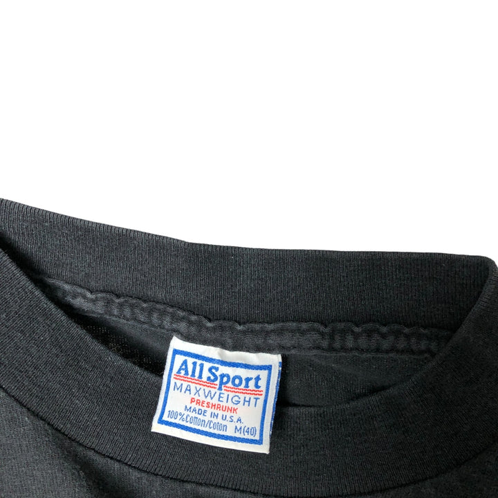 90'S All Sports ALL SPORT Long Sleeve T-Shirt, Made in USA, Men's Size Medium, Vintage cotton black type Vintage Second Hand