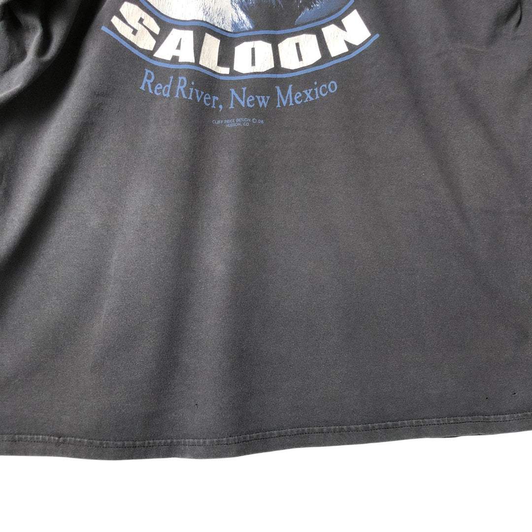 2000'S Hanes Motorcycle Long Sleeve T-Shirt, Men's XL cotton Charcoal Vintage Second Hand