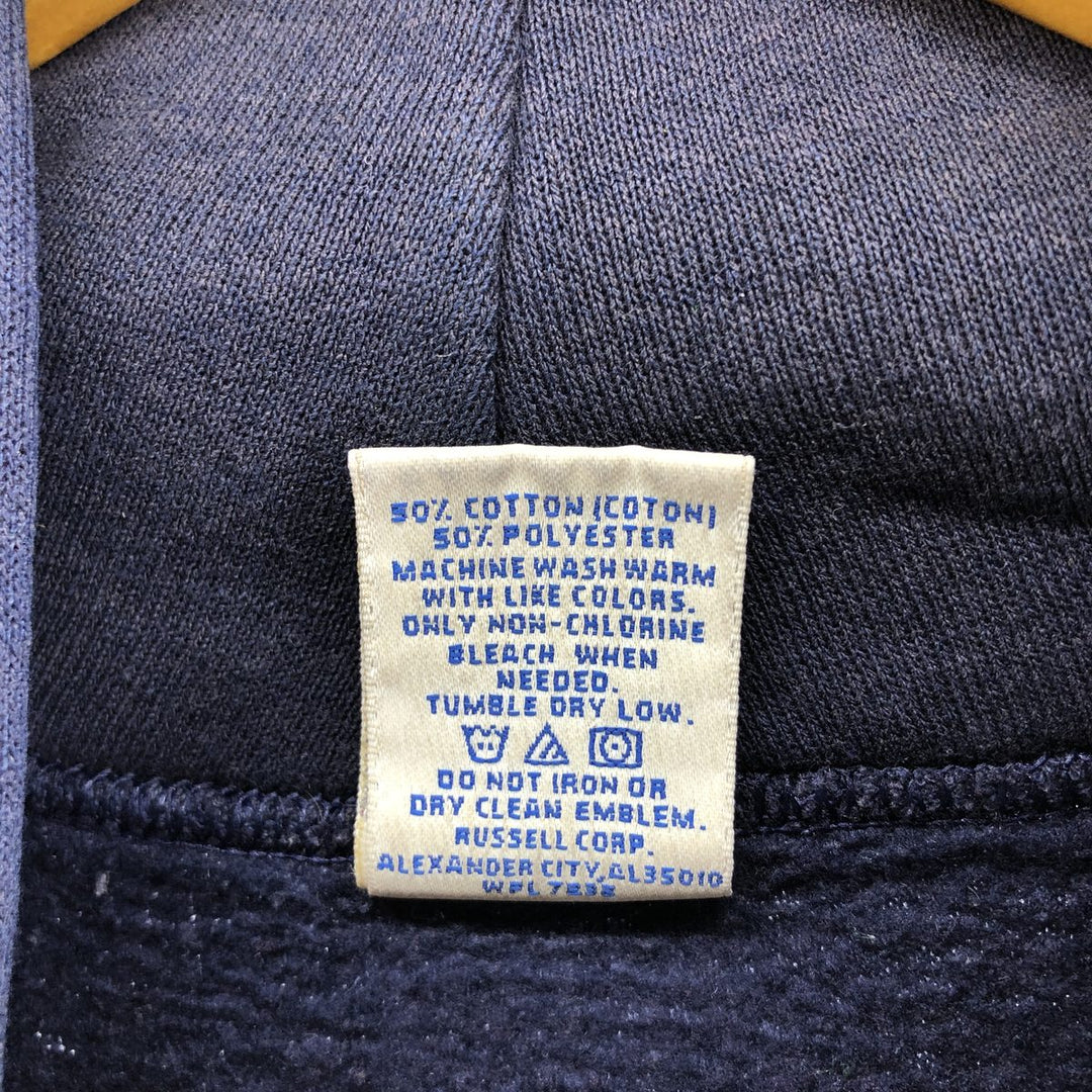 Russell plain blank sweatshirt hoodie, men's size XXL cotton navy blue type Vintage Second Hand