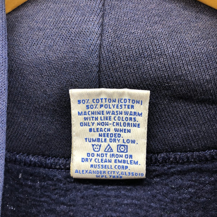 Russell plain blank sweatshirt hoodie, men's size XXL cotton navy blue type Vintage Second Hand