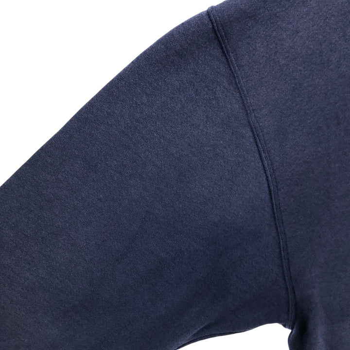 Russell plain blank sweatshirt hoodie, men's size XXL cotton navy blue type Vintage Second Hand